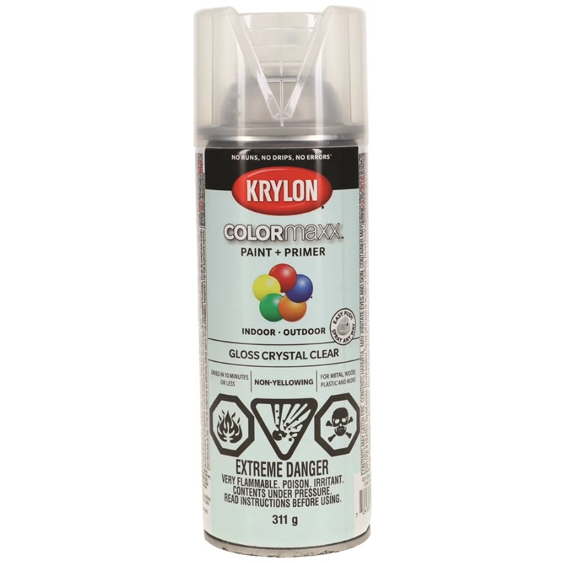 Krylon® COLORmaxx Paint + Primer GLOSS CRYSTAL CLR 340 g