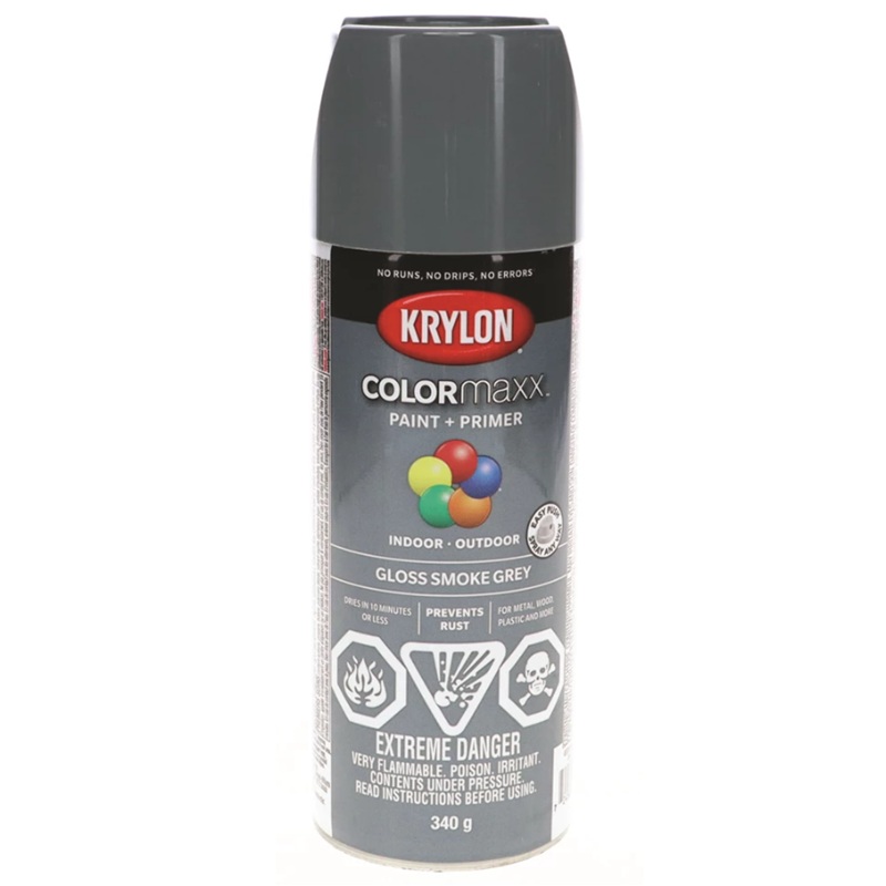 Krylon® COLORmaxx Paint + Primer GLOSS SMOKE GREY 340 g