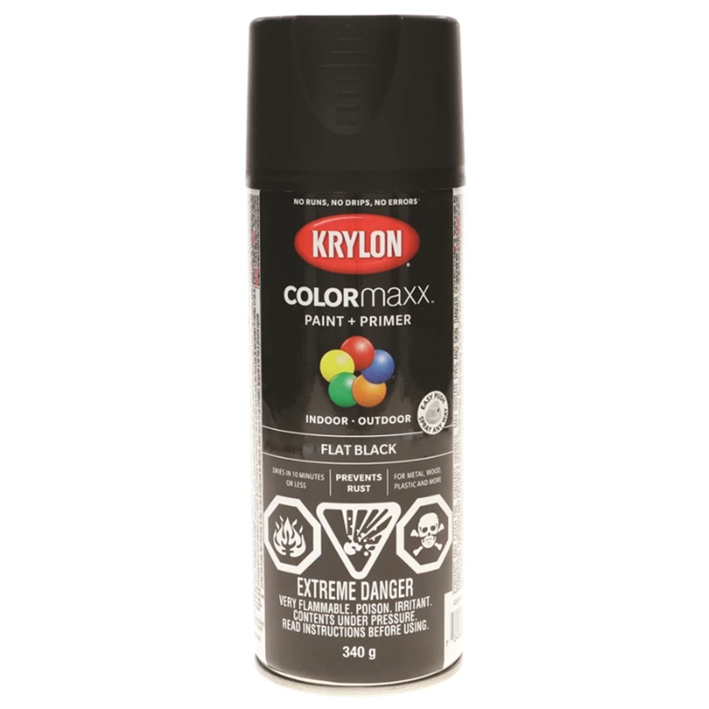 Krylon® COLORmaxx Paint + Primer FLAT BLACK 340 g