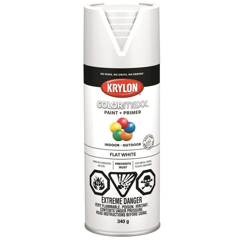 Krylon® COLORmaxx Paint + Primer FLAT WHITE 340 g