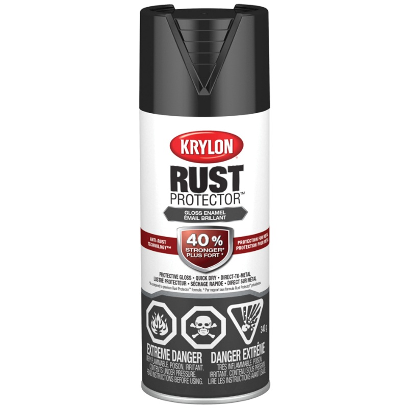 Krylon® Rust Protector™ with Anti-Rust Technology™ Aerosol Paint Gloss Black 340 g