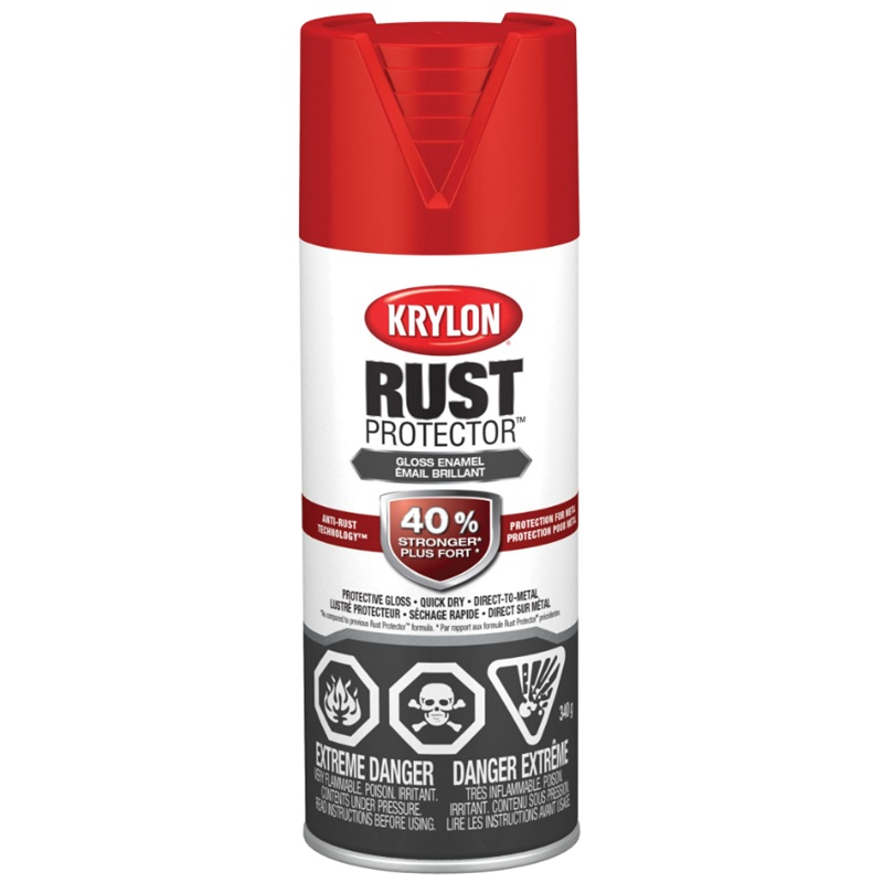 KRYLON® RUST PROTECTOR™ gloss safety red enamel (340 g aerosol)