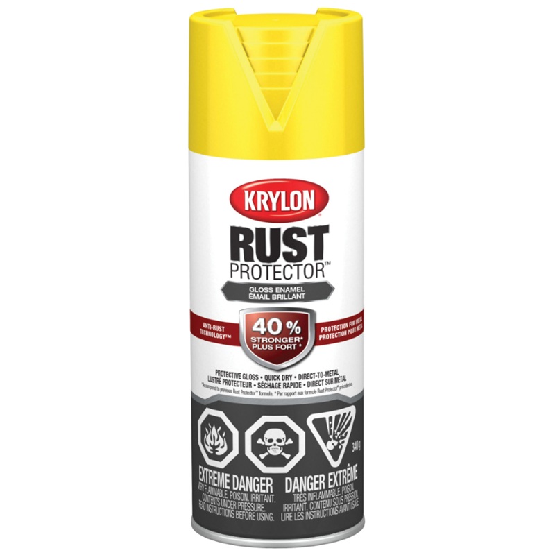 Krylon® Rust Protector™ with Anti-Rust Technology™ Aerosol Paint Gloss Safety Yellow 340 g