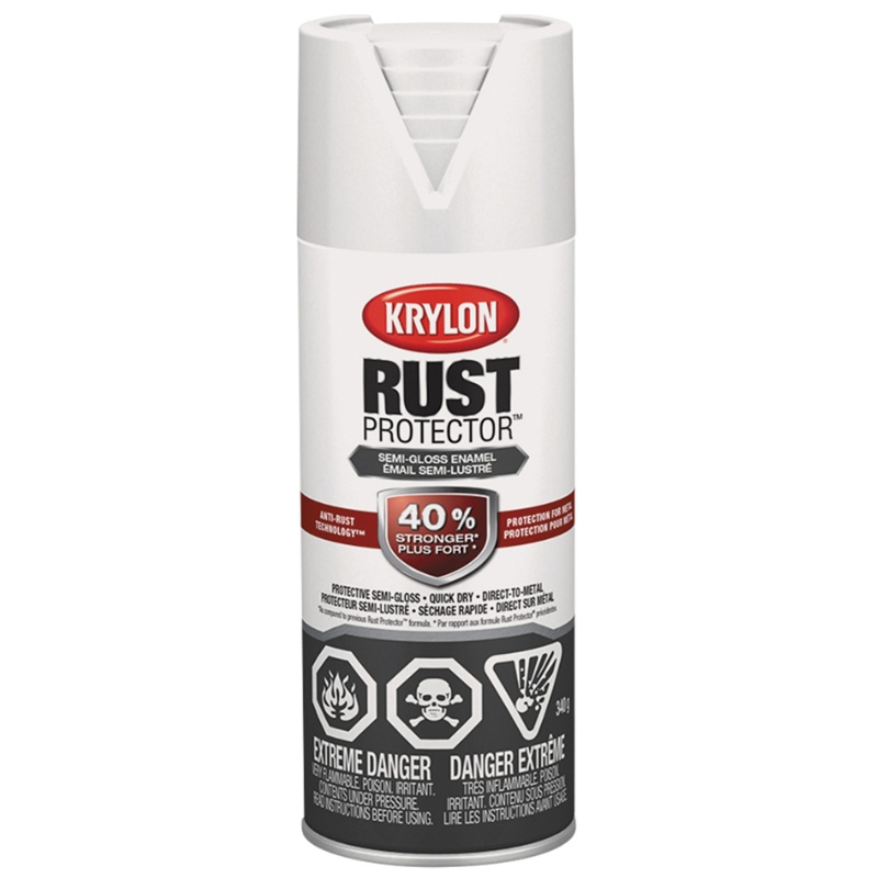 Krylon® Rust Protector™ with Anti-Rust Technology™ Aerosol Paint Semi-Gloss White 340 g