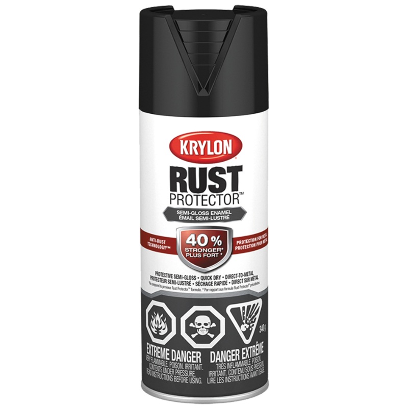 Krylon® Rust Protector™ with Anti-Rust Technology™ Aerosol Paint Semi-Gloss Black 454g