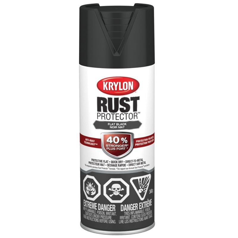 Krylon® Rust Protector™ with Anti-Rust Technology™ Aerosol Paint Flat Black 340 g