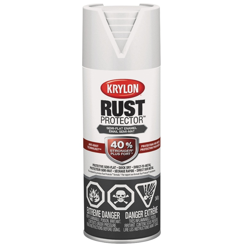 Krylon® Rust Protector™ with Anti-Rust Technology™ Aerosol Paint Semi-Flat White 340 g