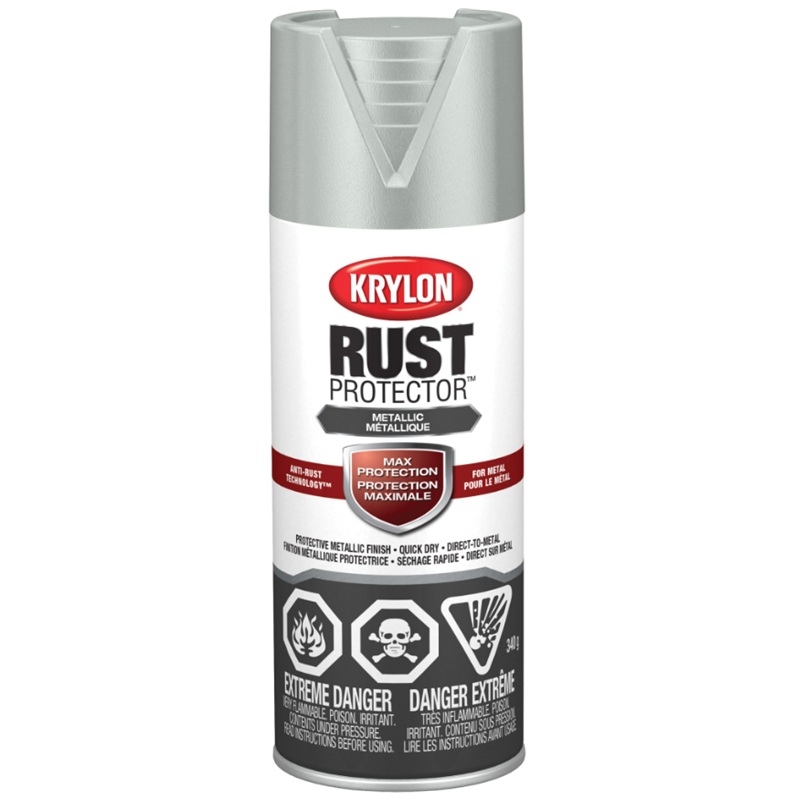 Krylon® Rust Protector™ with Anti-Rust Technology™ Aerosol Paint Aluminium Metallic 340 g