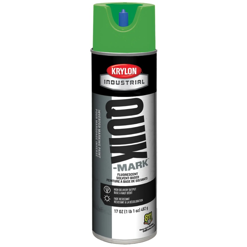 Industrial Quick-Mark Inverted Marking Paint Fluorescent Neon Green