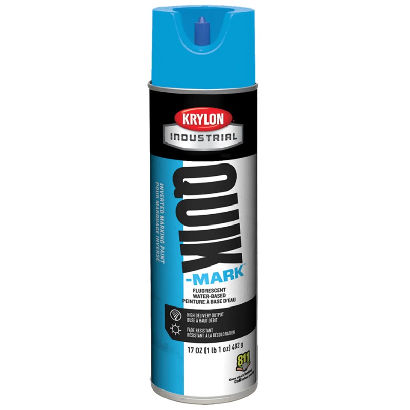 Industrial Quik-Mark™ Inverted Marking Paint, Blue, Aerosol Can
