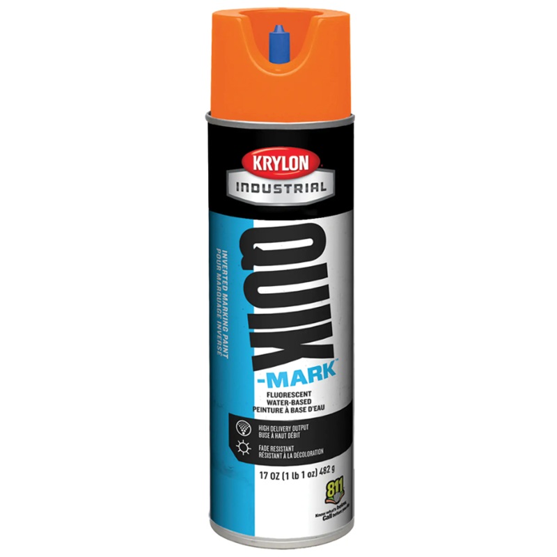 WATER-BASED ORANGE INDUSTRIAL QUICK-MARK™ INVERTED MARKING PAINT