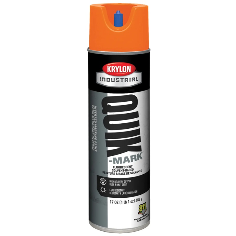 Krylon® Industrial Quik-Mark™ SolventBased Inverted Marking Paint Fluorescent Orange 482
