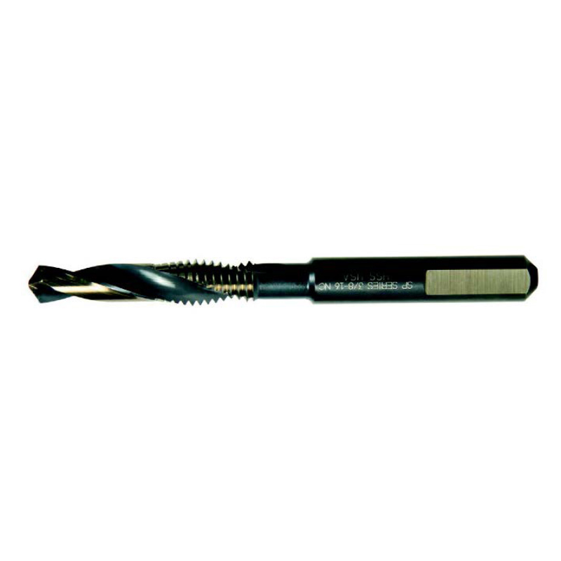 Combination drill and tap 10-24 type 40-AG with split point and 3-flats on shank