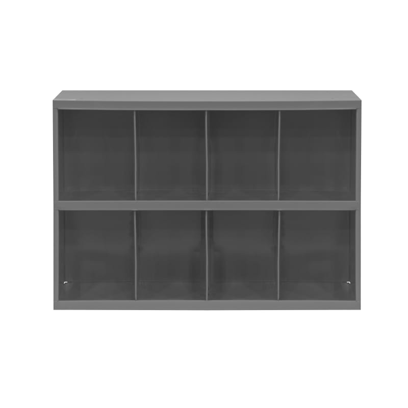 8 COMPARTMENT BIN GREY