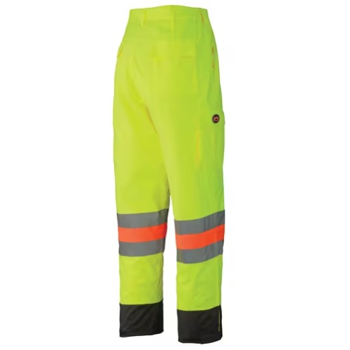 Pantalon de sécurité imperméable haute visibilité vert / jaune avec revêtement de polyuréthane, 2XL
