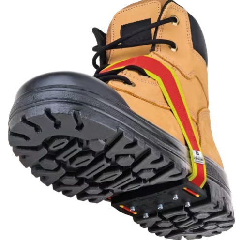 Crampons antidérapants haute visibilité à sécurité intrinsèque pour milieu de semelle, taille unique (paire)