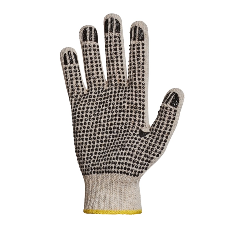 KnitActiv™ PVC dotted palms knit gloves made with biodegradable and recycled materials, M