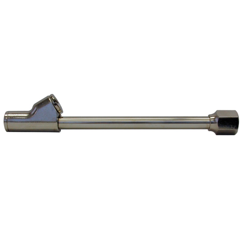 Dual head air chuck 15 cm X 1/4 F-NPT with closed nozzle and tilt lock