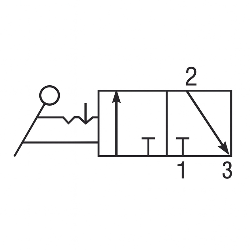 OPTIMA 3-way 2-position manual valve with detent lever 1/4 F-NPT