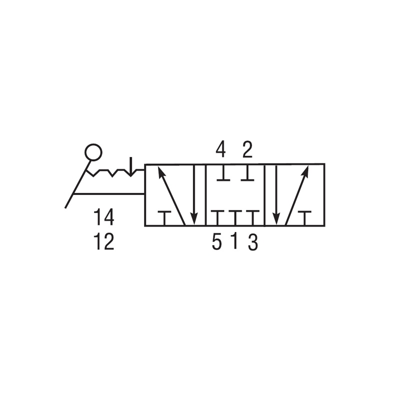 MAXPRO 5-way 3-position manual valve with spring lever 3/8 F-NPT