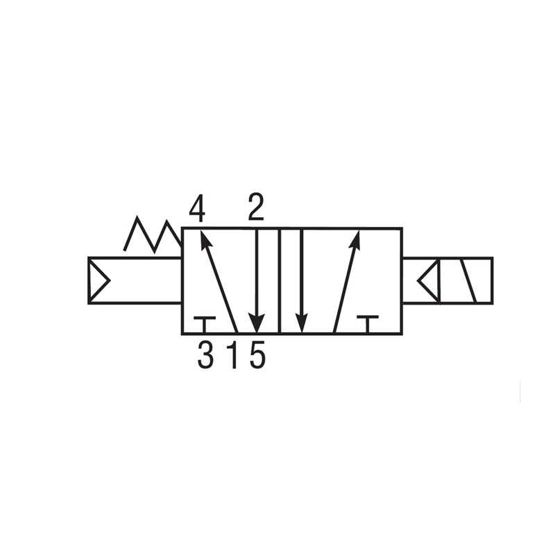 OPTIMA aluminum 5-way 2-position single solenoid valve 110V 1/4 F-NPT