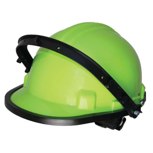 PVC faceshield bracket for hard hat