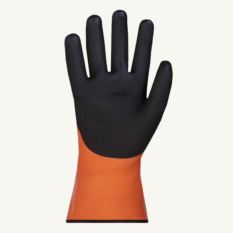 SolvStop™ chemical-resistant gloves with hook and loop wrist closures and cold protection down to 0°C, XL
