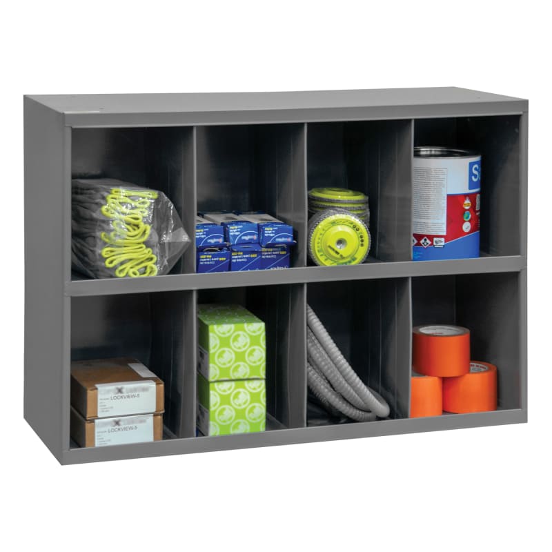 8 COMPARTMENT BIN GREY